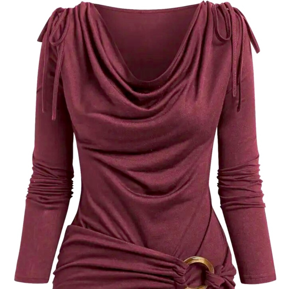 NWOT Women’s rust/maroon shirt.